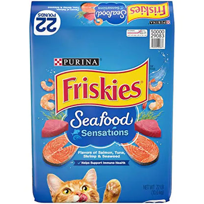 Purina Friskies Dry Cat Food Seafood Sensations - 22 lb. Bag