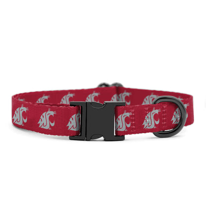 Washington State Cougars Collars and Leashes | Officially Licensed | Fits All Pets! (Medium Collar)