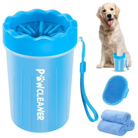 Dog Paw Cleaner Washer Buddy Muddy Pet Foot Cleaner for Small Medium Large Breed Dogs/Cats (with 3 absorbent towel)