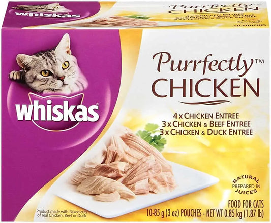 WHISKAS Purrfectly Chicken Wet Cat Food