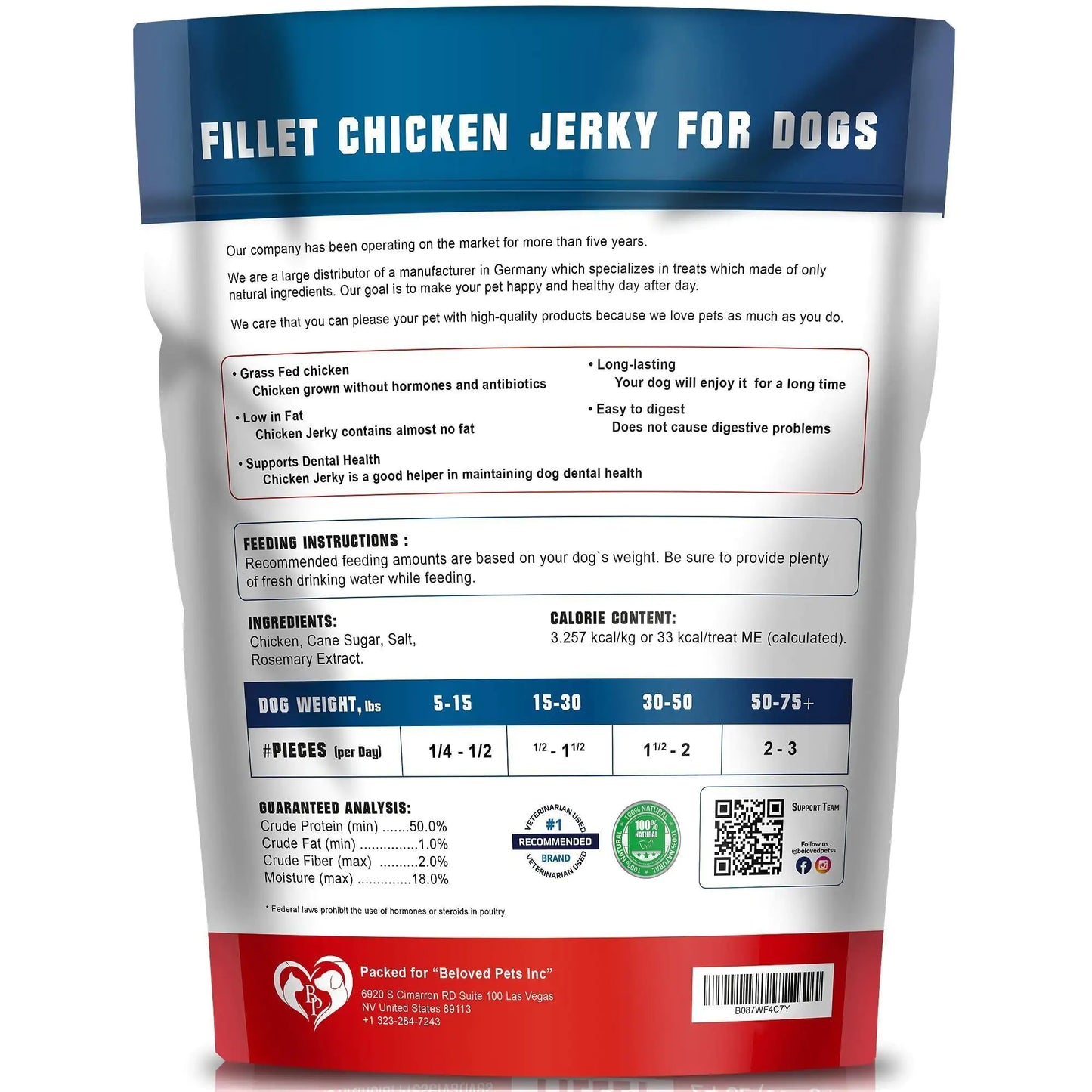 Chicken Jerky Dog Treats – 1.5 lb
